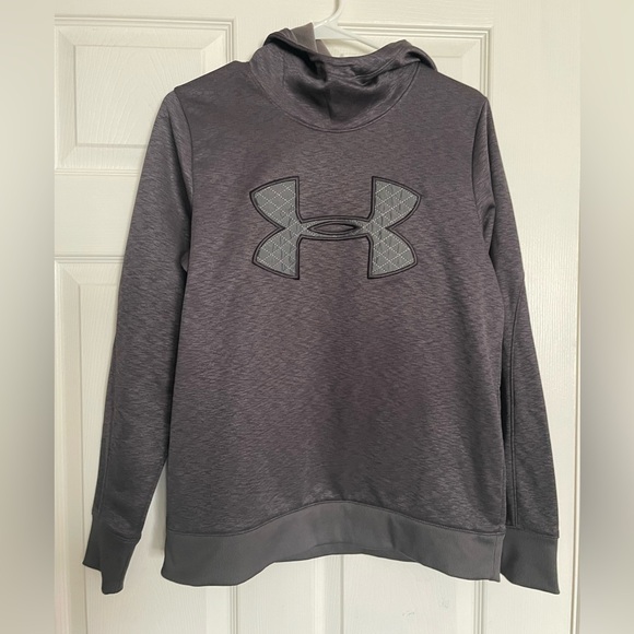 Under Armour Tops - NWT Grey Heather Under Armour Coldgear Sweatshirt Hoodie Womens Size Small